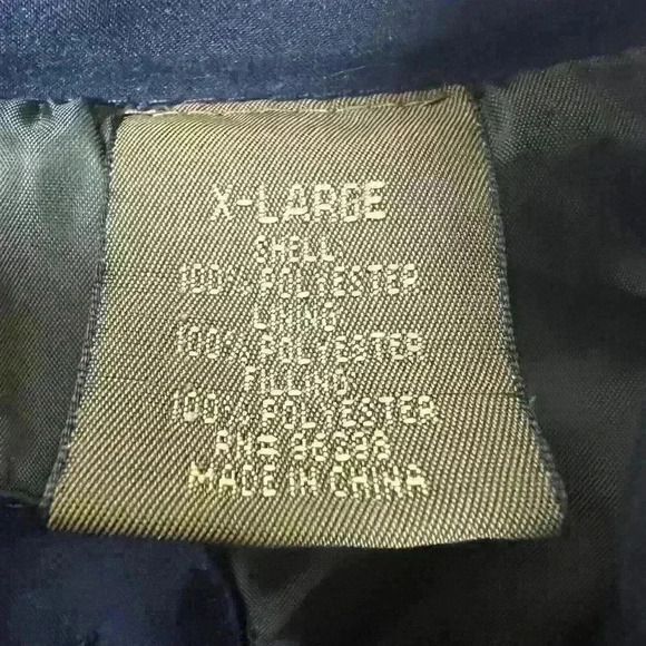 Vintage St Johns Bay Blue Color Mens Puffer Vest Sleeveless Coat Size XL Pockets - Picture 7 of 9